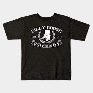 Silly Goose University Funny School Student Meme Kids T-Shirt